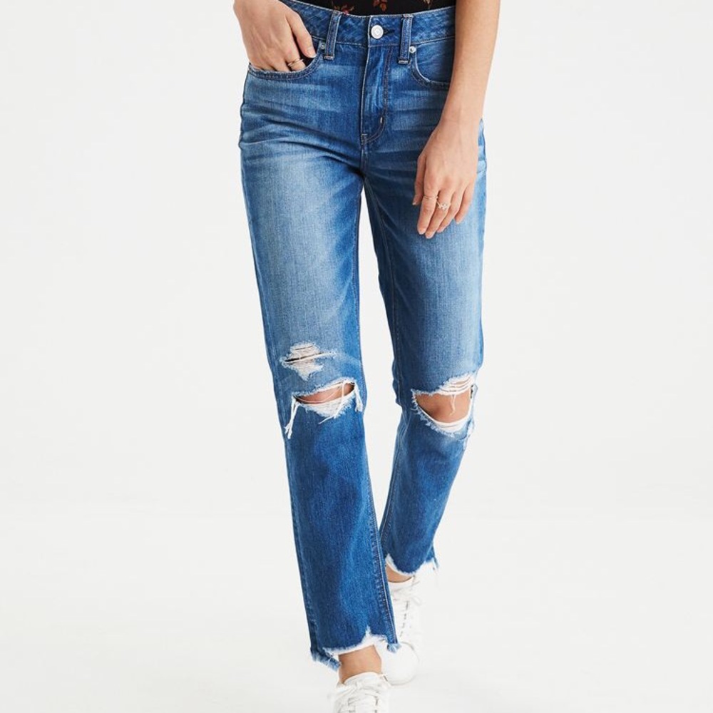 AE High rise girlfriend jeans